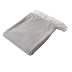 DODO Plaid Jacquard à Longues Franges