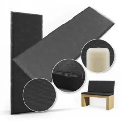 Coussin Pour Banc 120x40cm Anthracite -Pas Cher Zen Repos Magasin 0893fe26d1584e849888eaa6979e50df