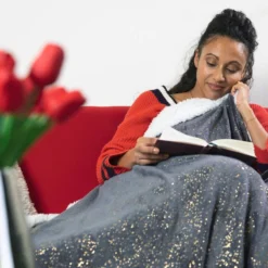 Plaid Gris étoiles Dorées -Pas Cher Zen Repos Magasin 0b6216f53b174814996f62a288679a2e