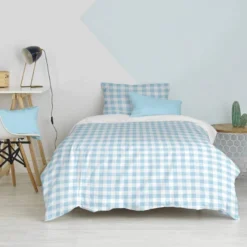 Basic Vichy Parure Housse Couette 140x200 Bleu 9 Basic Vichy Parure Housse Couette 140x200 Bleu -Pas Cher Zen Repos Magasin 0cac71a7d1eb4489b7fbc387b80bf254