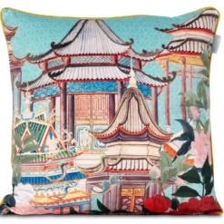 Pagoda Housse De Coussin Décoratif