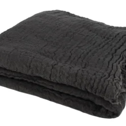 Plaids Douceur Polaire Laine Graphite