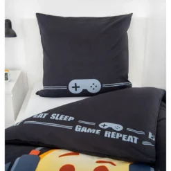 Herding Parure De Lit Eat, Sleep, Game, Repeat -Pas Cher Zen Repos Magasin 1000297195 220719 021 MOOD DETAILS P000000001000297195 mood