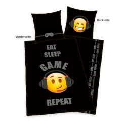 Herding Parure De Lit Eat, Sleep, Game, Repeat -Pas Cher Zen Repos Magasin 1000297195 220719 030 DETAILS P000000001000297195