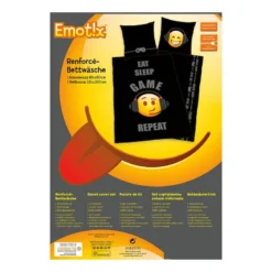 Herding Parure De Lit Eat, Sleep, Game, Repeat -Pas Cher Zen Repos Magasin 1000297195 220719 040 DETAILS P000000001000297195