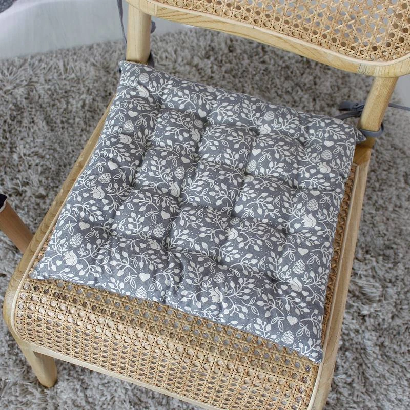 DODO Galettes De Chaises Coton Gris 4 DODO Galettes De Chaises Coton Gris – Image 2