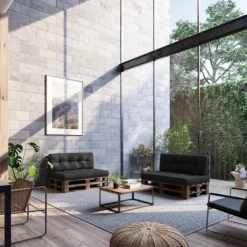 Coussin Palette Premium Lot De 2 Taupe -Pas Cher Zen Repos Magasin 2b082c63475b41eda38651e69055270d