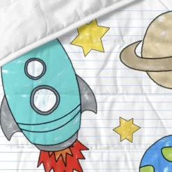 Space Rocket Couvre-lit 180x260 Cm -Pas Cher Zen Repos Magasin 2bc76bee1b6045369cde2cad26749b56