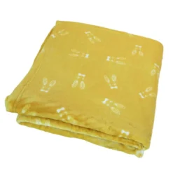 Couvertures Et Plaids Microfibre Jaune