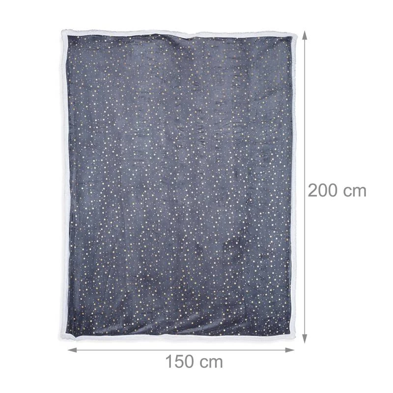 Plaid Gris étoiles Dorées En Lot De 3 9 Plaid Gris étoiles Dorées En Lot De 3 – Image 7