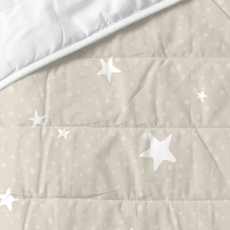 Basic Little Star Couvre-lit 180x260 Cm Beige 5 Basic Little Star Couvre-lit 180x260 Cm Beige – Image 3