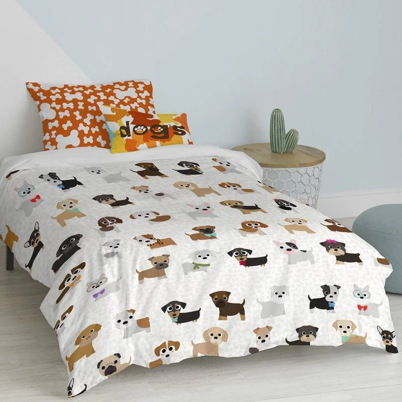 Dogs Parure Housse Couette 135/140x200 4 Dogs Parure Housse Couette 135/140x200 – Image 2