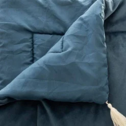 Édredon En Velours Et Pompons -Pas Cher Zen Repos Magasin 47022b276bf74b1581f4a4c79cd5e136