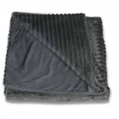 Plaid Fausse Fourrure Gris