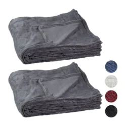 2x Couvertures Plaid Géant Polaire Noir 34 2x Couvertures Plaid Géant Polaire Noir -Pas Cher Zen Repos Magasin 554f63e8820f4e308096acba0666666d