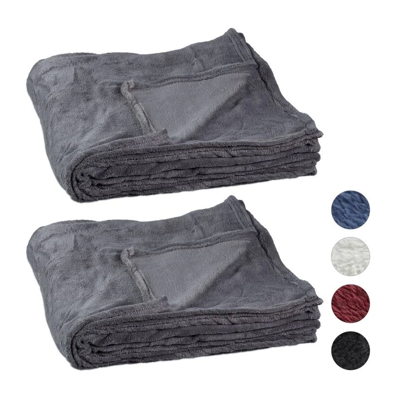 2x Couvertures Plaid Géant Polaire Noir 15 2x Couvertures Plaid Géant Polaire Noir – Image 13