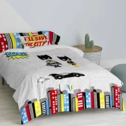 Bat Parure Housse De Couette 135/140x200 -Pas Cher Zen Repos Magasin 5e347ff87309483f87d091bcb6767b75