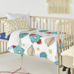 Space Rocket Set Housse Couette 100x135 -Pas Cher Zen Repos Magasin 606121571862413ca6b50a587d61f1aa