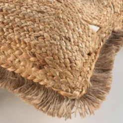 Coussin Avec Cercles En Jute -Pas Cher Zen Repos Magasin 6c0c306f098d46939ed92b53c4ff87f5