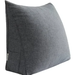 Gris Coussin Cunéiforme Mélange De Lin