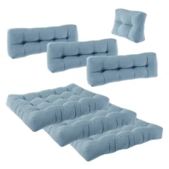 Coussin Palette Classic Lot De 7 Bleu -Pas Cher Zen Repos Magasin 72ce00fb27ea459fb0a0a253092648f6