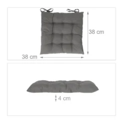 Coussin De Chaise Gris En Lot De 4 -Pas Cher Zen Repos Magasin 72e0c6005a0a4d1e89bbc05376488cbb
