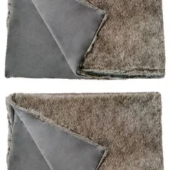 Lot 2 Plaids Fausse Fourrure