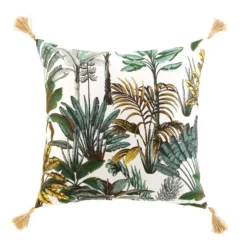 Coussin Déhoussable Imprimé Feuillage
