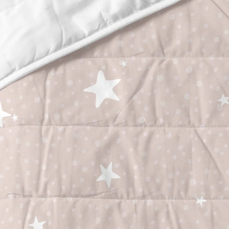 Basic Little Star Couvre-lit 180x260 Cm Rose 5 Basic Little Star Couvre-lit 180x260 Cm Rose – Image 3