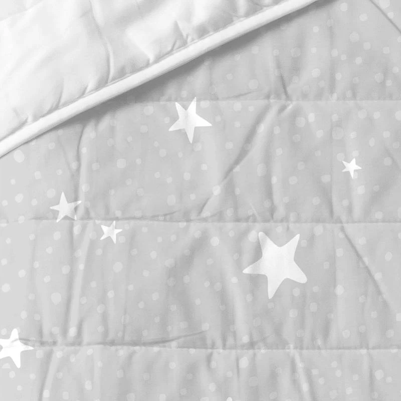 Basic Little Star Couvre-lit 180x260 Cm Gris 5 Basic Little Star Couvre-lit 180x260 Cm Gris – Image 3