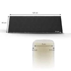 Coussin Pour Banc 120x40cm Anthracite -Pas Cher Zen Repos Magasin 9e33a8c64f174569adfcedc5817b4e8b