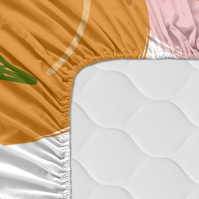 Peach Fruits Drap-housse 4 Peach Fruits Drap-housse – Image 2