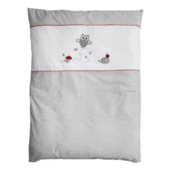 Roba Parure De Lit Adam & Hibou -Pas Cher Zen Repos Magasin babybettwaesche adam eule 2 tlg grau 5163764