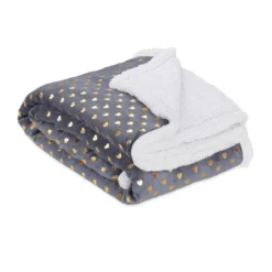 Plaid Gris Cœurs Dorés En Lot De 5 -Pas Cher Zen Repos Magasin bd5e42004c174731b28965696d039810