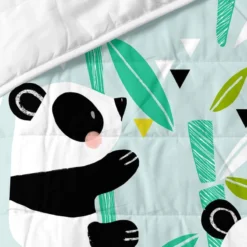 Panda Garden Blue Couvre-lit 180x260 Cm -Pas Cher Zen Repos Magasin be2b7609d41c4bf1bb16c9c2db0c0dac