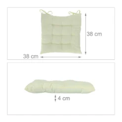 Galette De Chaise Beige En Lot De 4 -Pas Cher Zen Repos Magasin c09b7ca60d75461cb5f0490b41fef80c