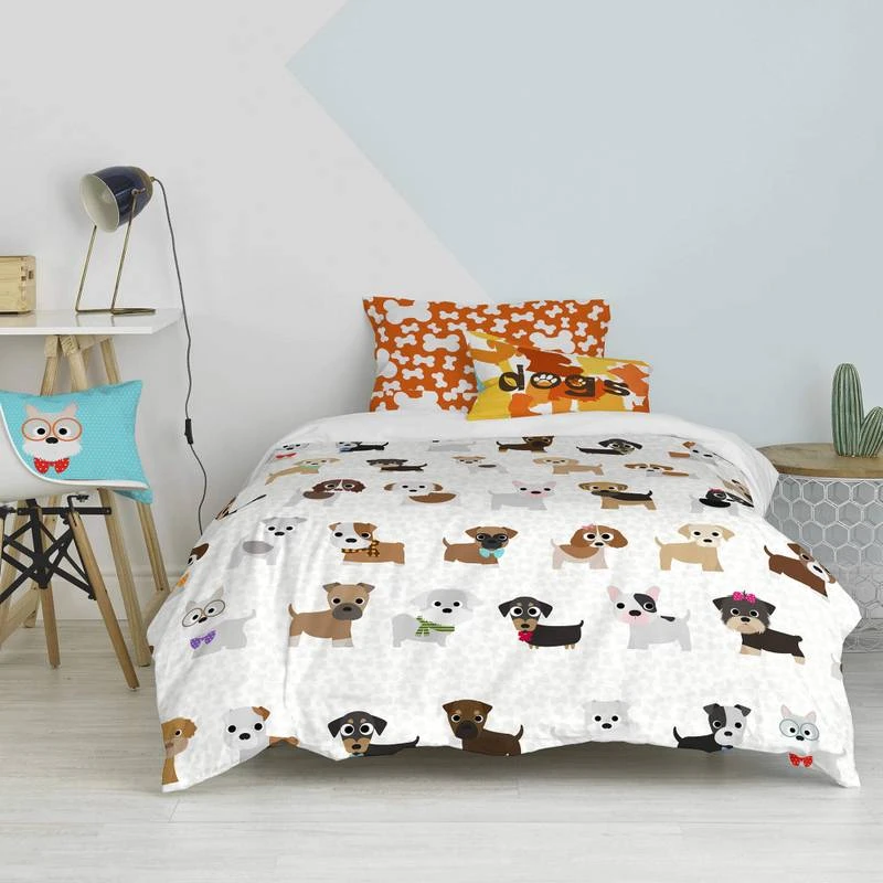 Dogs Parure Housse Couette 135/140x200 5 Dogs Parure Housse Couette 135/140x200 – Image 3
