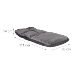 Pouf Pliable Avec Un Dossier Gris Foncé -Pas Cher Zen Repos Magasin c340a60d011347359ce034523fd93a7d