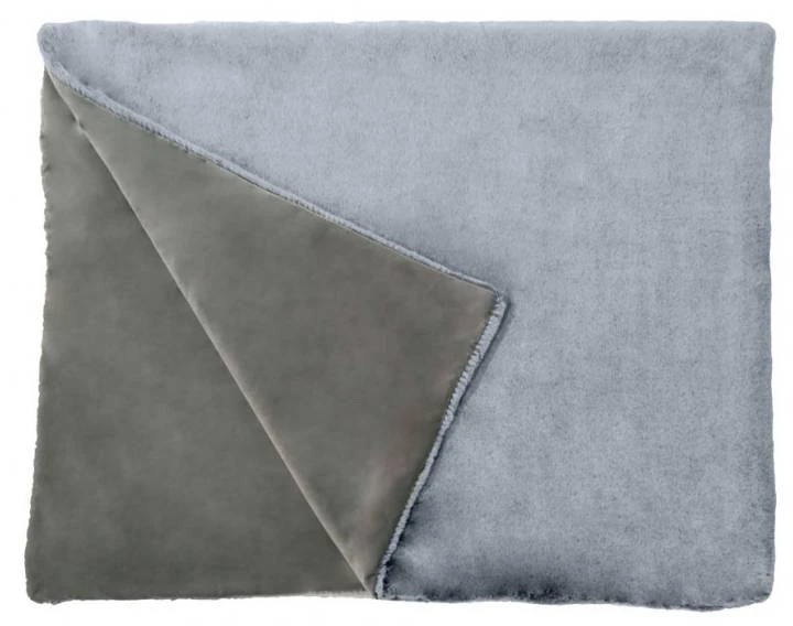 Plaid Gris Givré 130x170 Cm - LEVY 3 Plaid Gris Givré 130x170 Cm - LEVY