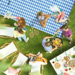 Couverture Pique-nique XXL Carreaux Bleu -Pas Cher Zen Repos Magasin caba260619c042fdbbf5b99dba3fef88