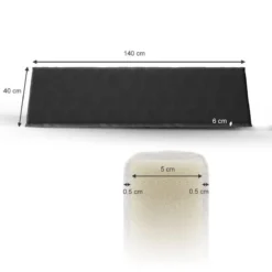 Coussin Pour Banc 140x40cm Anthracite -Pas Cher Zen Repos Magasin cc140fcce1ab4a14b5f04662bf23e3d0