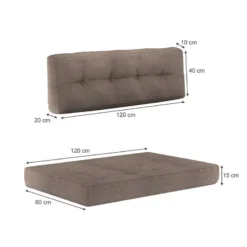 Coussin Palette Premium Lot De 2 Taupe -Pas Cher Zen Repos Magasin d33b077f901740628288ce1cd851e896
