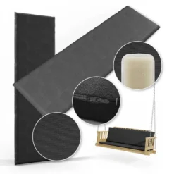 Coussin Pour Banc 140x40cm Anthracite -Pas Cher Zen Repos Magasin dbfdecc65baf45829659c21bd5a58095