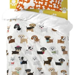 Dogs Set Housse Couette Berceau 100x135