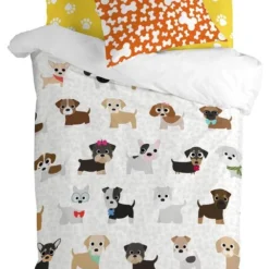 Dogs Parure Housse Couette 135/140x200