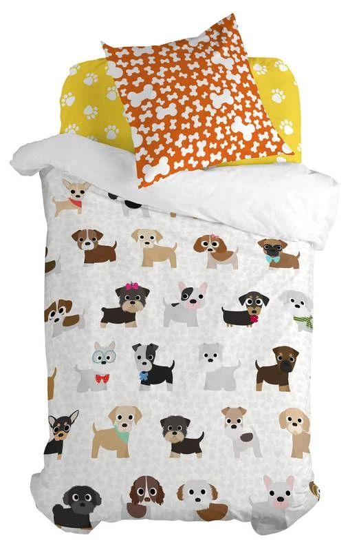 Dogs Parure Housse Couette 135/140x200 3 Dogs Parure Housse Couette 135/140x200