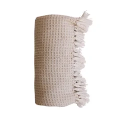 DODO Plaid En Coton Recyclé Gaufré