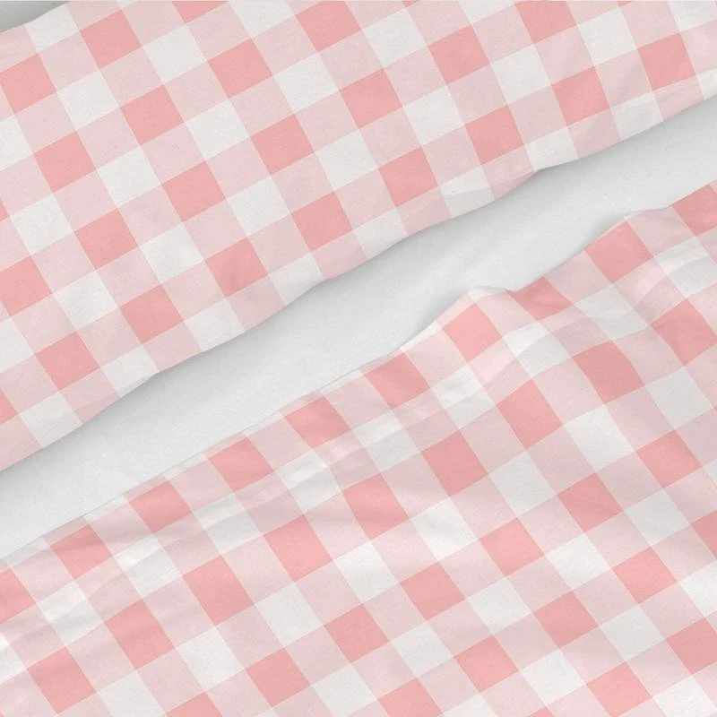 Basic Vichy Parure Drap 160x270 Cm Rose 6 Basic Vichy Parure Drap 160x270 Cm Rose – Image 4