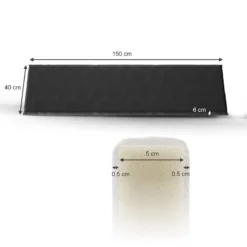 Coussin Pour Banc 150x40cm Anthracite -Pas Cher Zen Repos Magasin faadbfdb403941d89aabc7cd38d748d5